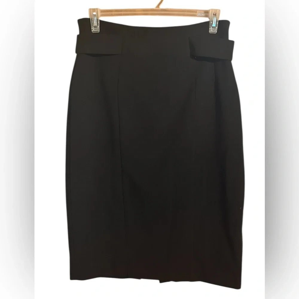 Eva Mendes New York & Company Collection Black Pencil Skirt w Back Slit. Size 12